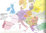 Languages, peoples and political divisions of Europe, 1815-1914