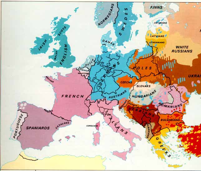 Linguistic Map Europe